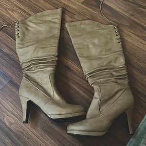 Nude Heeled Boots